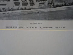 Mrs. James Moffitt House, Piedmont Park, CA, 1911, Lithograph.