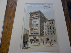 Warehouse of J. F. Dietz, Cincinnati, OH 1896. Original Plan. Hand-colored. Harry Hake.