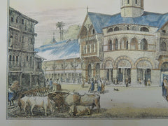 Arthur Crawford Markets, Bombay, India, 1874, Original Plan. W. Emerson.