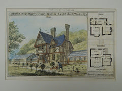 Gardener's Cottage for Colonel Warde, Squerrye's Court, UK, 1875, Original Plan.  Thos E.C. Streatfield.