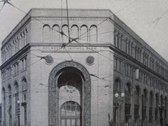 Rochester Savings Bank, Rochester, NY, 1929, Lithograph. McKim, Mead & White