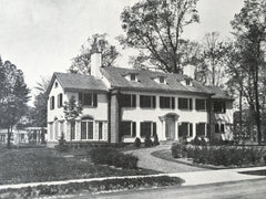 John McElroy House, South Orange, NJ, 1916, Lithograph. Davis/McGrath/Kiessling