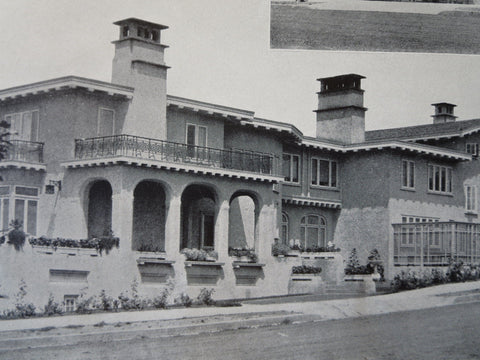 Mrs. James Moffitt House, Piedmont Park, CA, 1911, Lithograph.