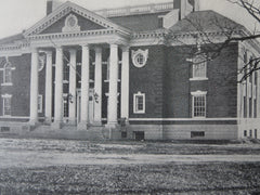 Town Hall, Lancaster, MA, 1911, Lithograph. A.W. Longfellow