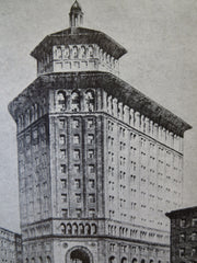 Rochester Savings Bank, Rochester, NY, 1929, Lithograph. McKim, Mead & White