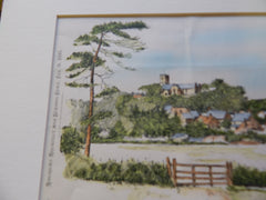 God's Hill, Isle of Wight, UK 1895. Original. Hand Colored.