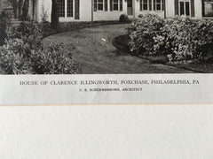 Clarence Illingworth House, Philadelphia, PA, 1919, Lithograph. C. Schermerhorn