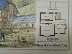 Gardener's Cottage for Colonel Warde, Squerrye's Court, UK, 1875, Original Plan.  Thos E.C. Streatfield.