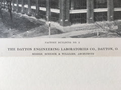 Dayton Engineering Lab. Co., Dayton, OH, 1916, Lithograph. Schenck & Williams
