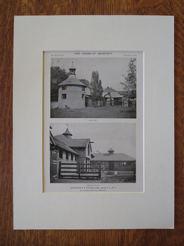 S.F. Peters Estate Bldgs., Islip, L.I., NY, 1916, Lithograph. Alfred Hopkins