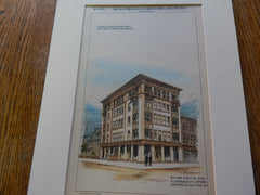 Store/Apartment, Betts Brothers, Brooklyn NY 1892. Original Plan. Hand Colored. Betts & Fullerton.
