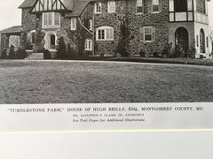 House of Hugh Reilly, Montgomery County, MD, 1916, Lithograph. A.P. Clark.