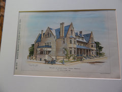 Houses, Landon Court, Omaha, NE. 1891.Original Plan.  Walker.