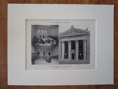 Thames National Bank, Norwich, CT, Rowe & Keyes, 1911, Lithograph