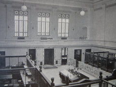 Thames National Bank, Norwich, CT, Rowe & Keyes, 1911, Lithograph