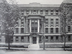 Barnard Skin & Cancer Hospital, St Louis, MO, 1911, Lithograph. Mauran & Russell
