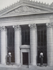 Thames National Bank, Norwich, CT, Rowe & Keyes, 1911, Lithograph
