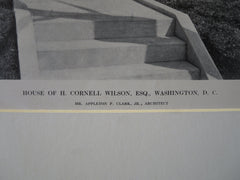 H. Cornell Wilson House, Washington DC, 1911, Lithograph. Appleton P. Clark, Jr.