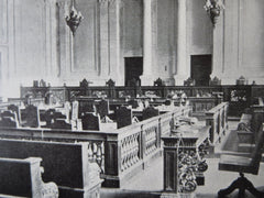 Interior, Cumberland County Courthouse, Portland, ME, 1911, Litho. Lowell