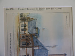 Eastern High Service Pumping Station, Baltimore, MD, 1890, Original Plan. Jackson C. Gott.