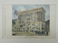 The Salisbury, Brooklyn, NY, 1899, Original Plan. J. G. Glover & H. C. Carrel.