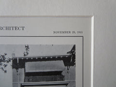 Chelwood Court Apartments, Denver, CO, 1911, Lithograph. W.E. & A.A. Fisher