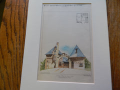 Stable, Mr. Sweet, Grand Rapids, MI 1892. Original Plan. T. Roney Williamson.