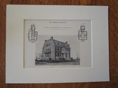 Philip Herrmann House, Washington DC, 1911, Lithograph. Appleton P. Clark, Jr.