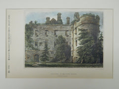 Exterior of Balveny Castle, Dufftown, Scotland, 1890, Original Plan.