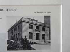 Rockefeller Institute for Medical Research, NY, 1911, Lithograph. York & Sawyer