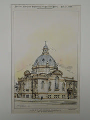 Church of St. John Chrysostom, Philadelphia, PA, 1899, Original Plan.  Bailey & Truscott.