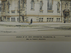 Church of St. John Chrysostom, Philadelphia, PA, 1899, Original Plan.  Bailey & Truscott.