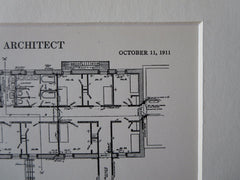 Nurses' Home, General Hospital, Buffalo, NY, 1911, Lithograph. Green & Wicks