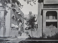 Chelwood Court Apartments, Denver, CO, 1911, Lithograph. W.E. & A.A. Fisher