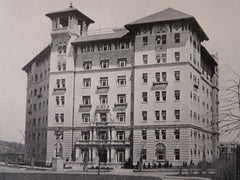 Woodward Apt., Connecticut Ave, Washington DC, 1911, Lithograph. Harding & Upman