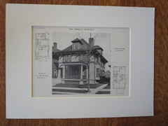H.S. Griffin House, Buffalo, NY, 1911, Lithograph. Green & Wicks