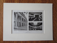Interior, Municipal Auditorium, Savannah, GA, 1916, Litho. Henrik Wallin