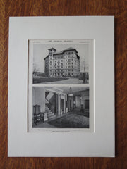 Woodward Apt., Connecticut Ave, Washington DC, 1911, Lithograph. Harding & Upman