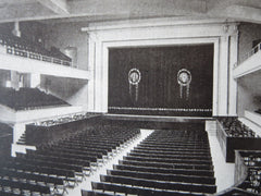 Interior, Municipal Auditorium, Savannah, GA, 1916, Litho. Henrik Wallin
