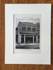Mann Building, Milwaukee, WI, 1916, Lithograph.  Brust & Philipp