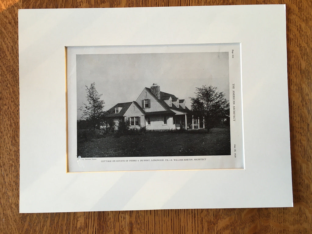 Pierre Du Pont Estate, Longwood, PA, 1916, Lithograph. William Martin