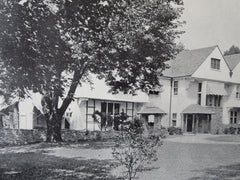 Jay Cooke Country House, Philadelphia, PA, 1911, Lithograph. Wilson Eyre