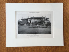 H.H. Rogers House, Southampton, L. I., NY, 1916, Lithograph. Walker & Gillette