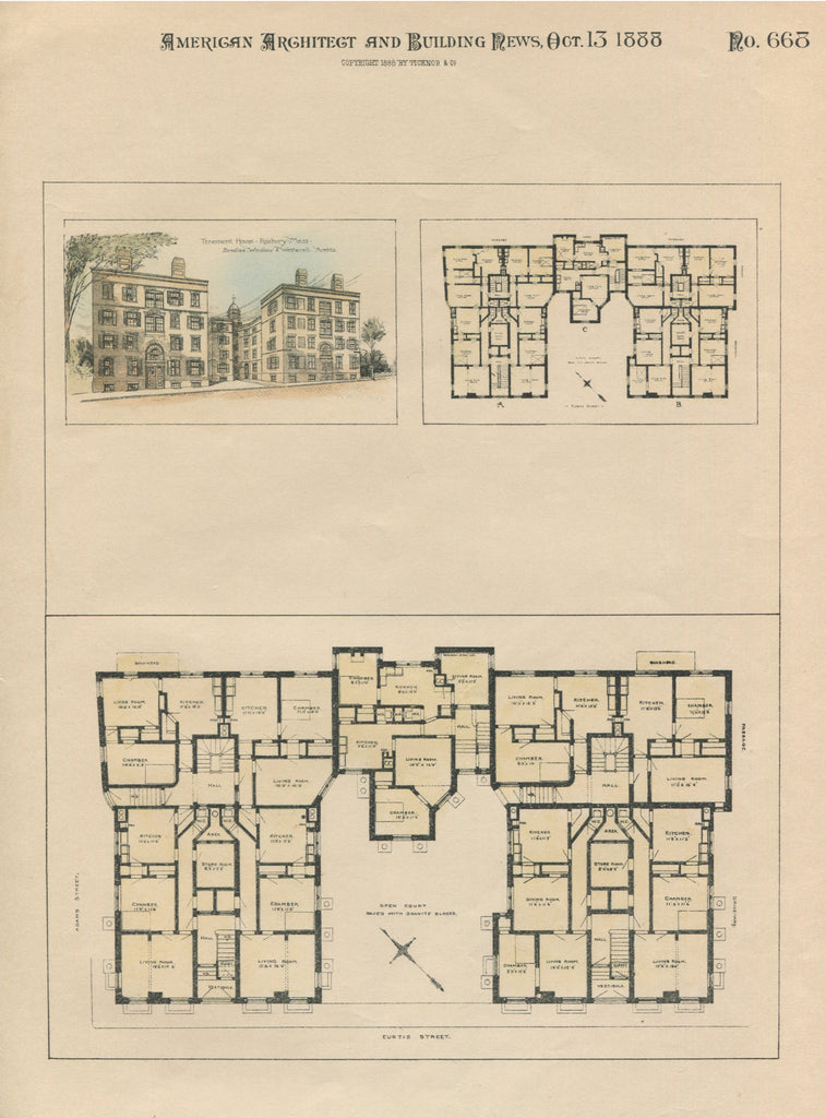 Tenement House, Roxbury, MA, 1888, Bradlee, Winslow & Wetherell, DIGITAL DOWNLOAD